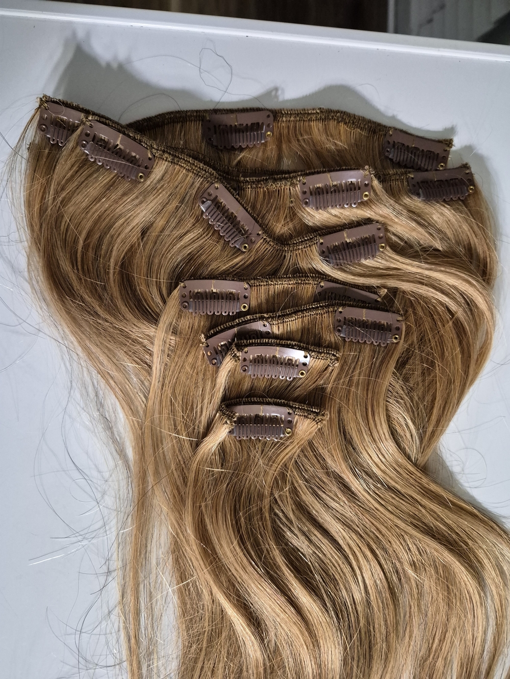 Clip-In Human Hair Extensions - Light Brown Shade
